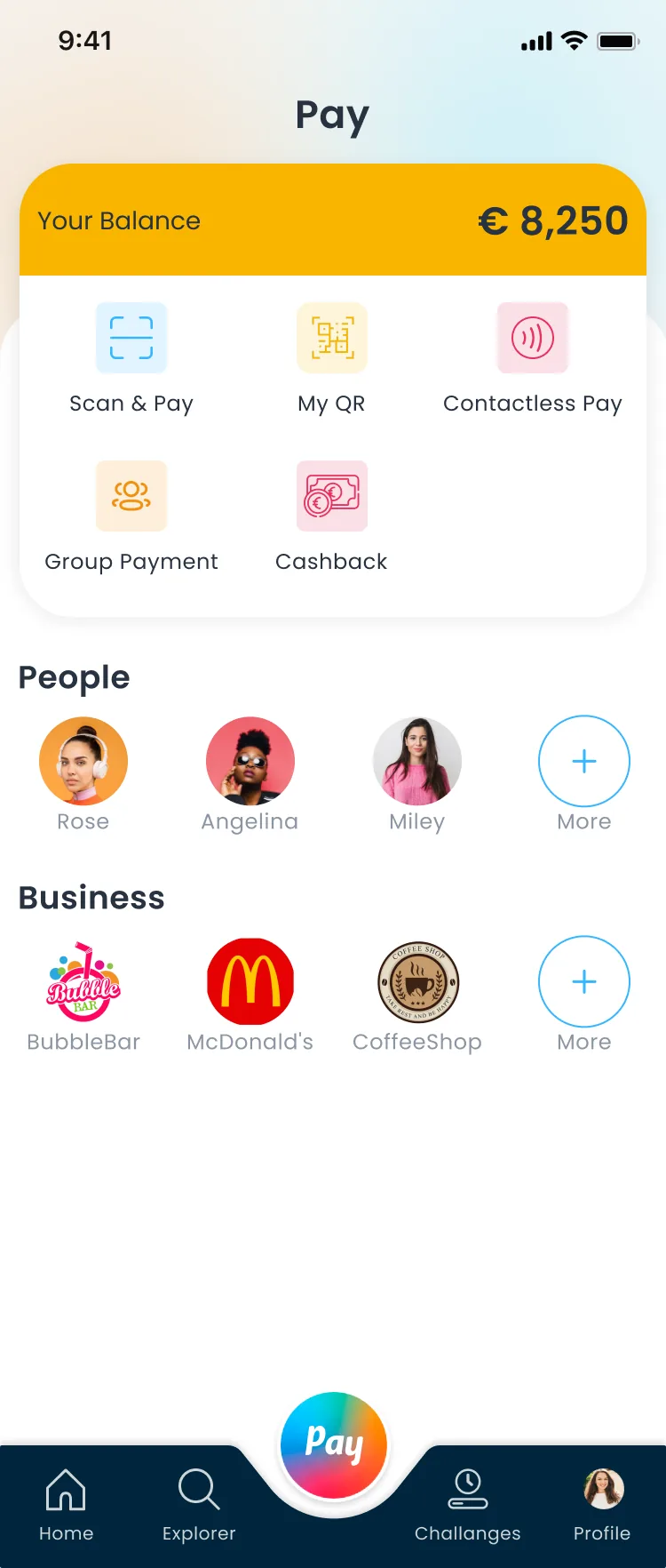 InfluApp project screen 5