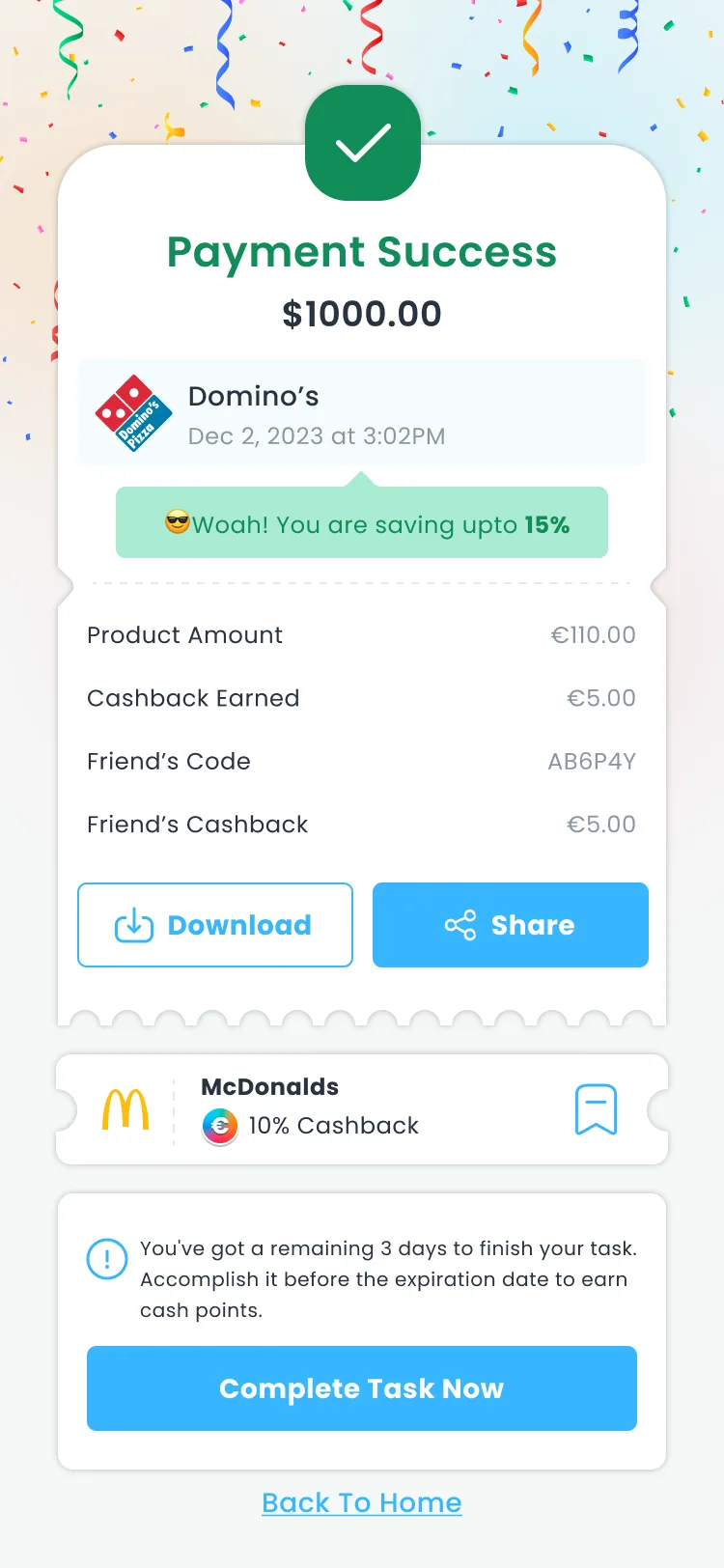InfluApp project screen 3