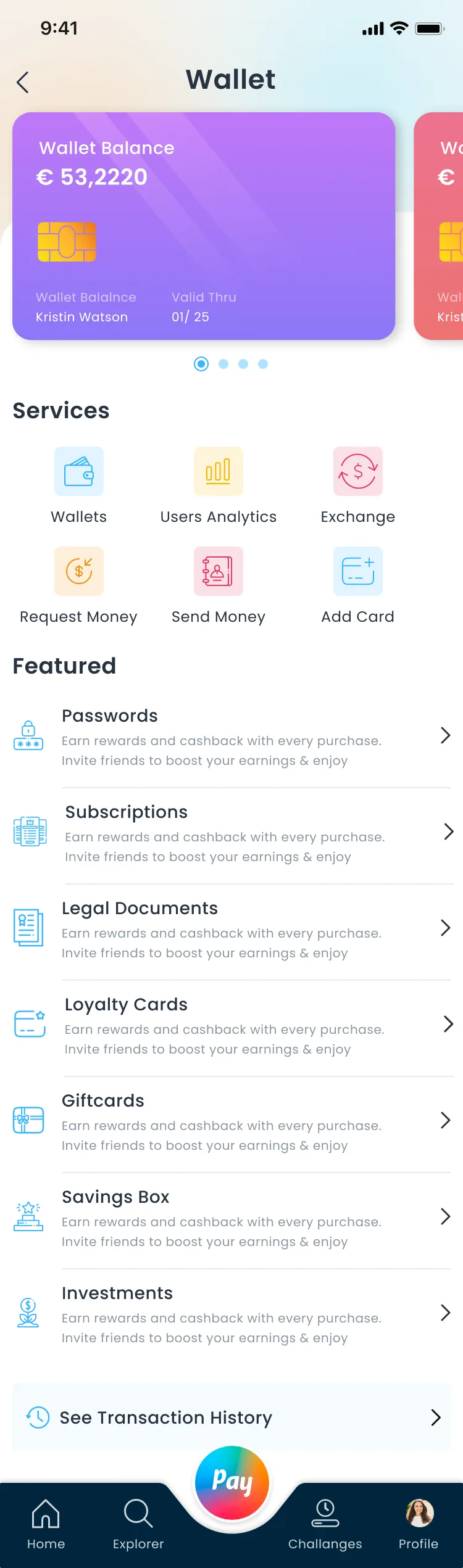 InfluApp project screen 4